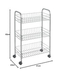 Metaltex Silver Lugano storage rolling cart - British product