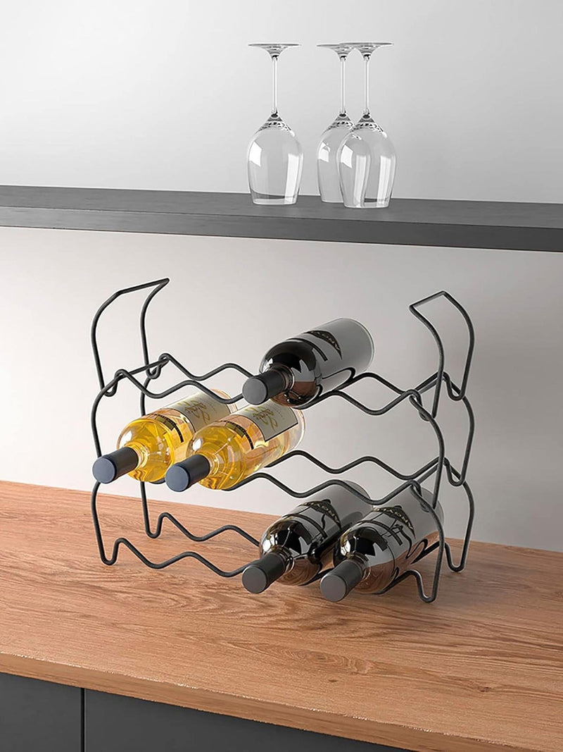 Metaltex black wine bar 12 bottle holder - British product