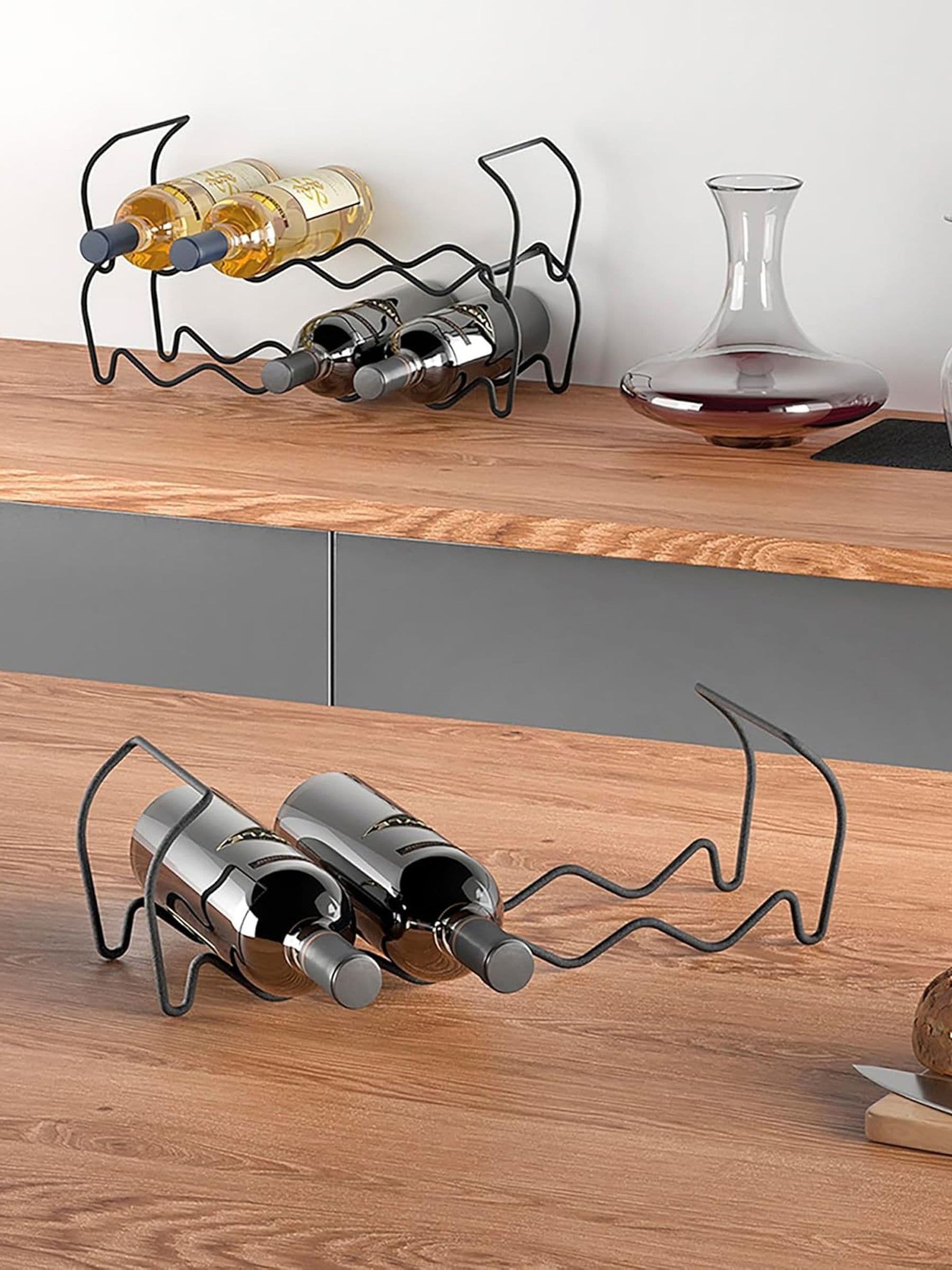 Metaltex black wine bar 12 bottle holder - British product