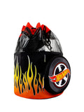 Hot Wheels children's swim bag black with flames, UK version