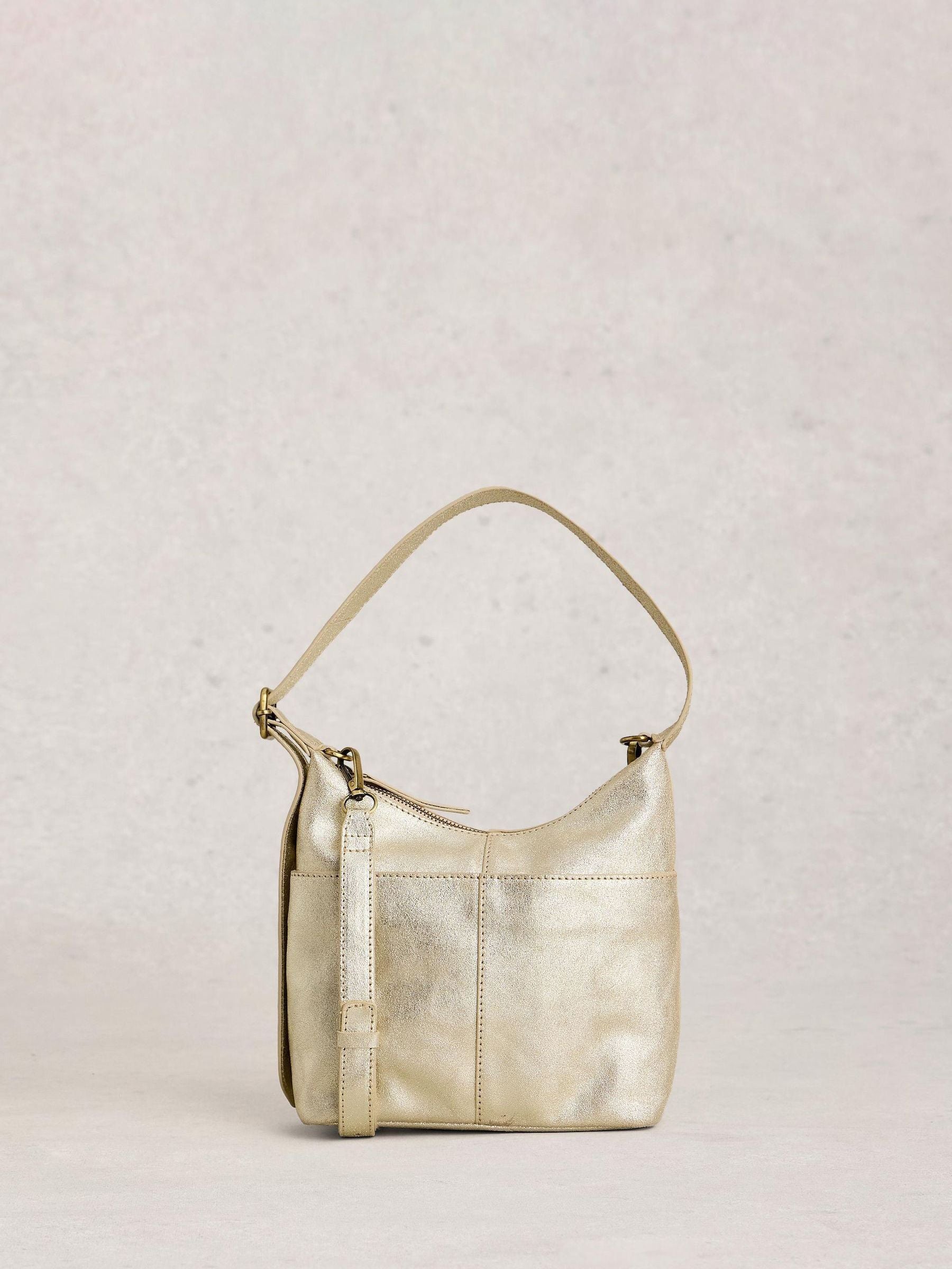White Stuff Black Mini Sophia Leather Cross-Body Bag