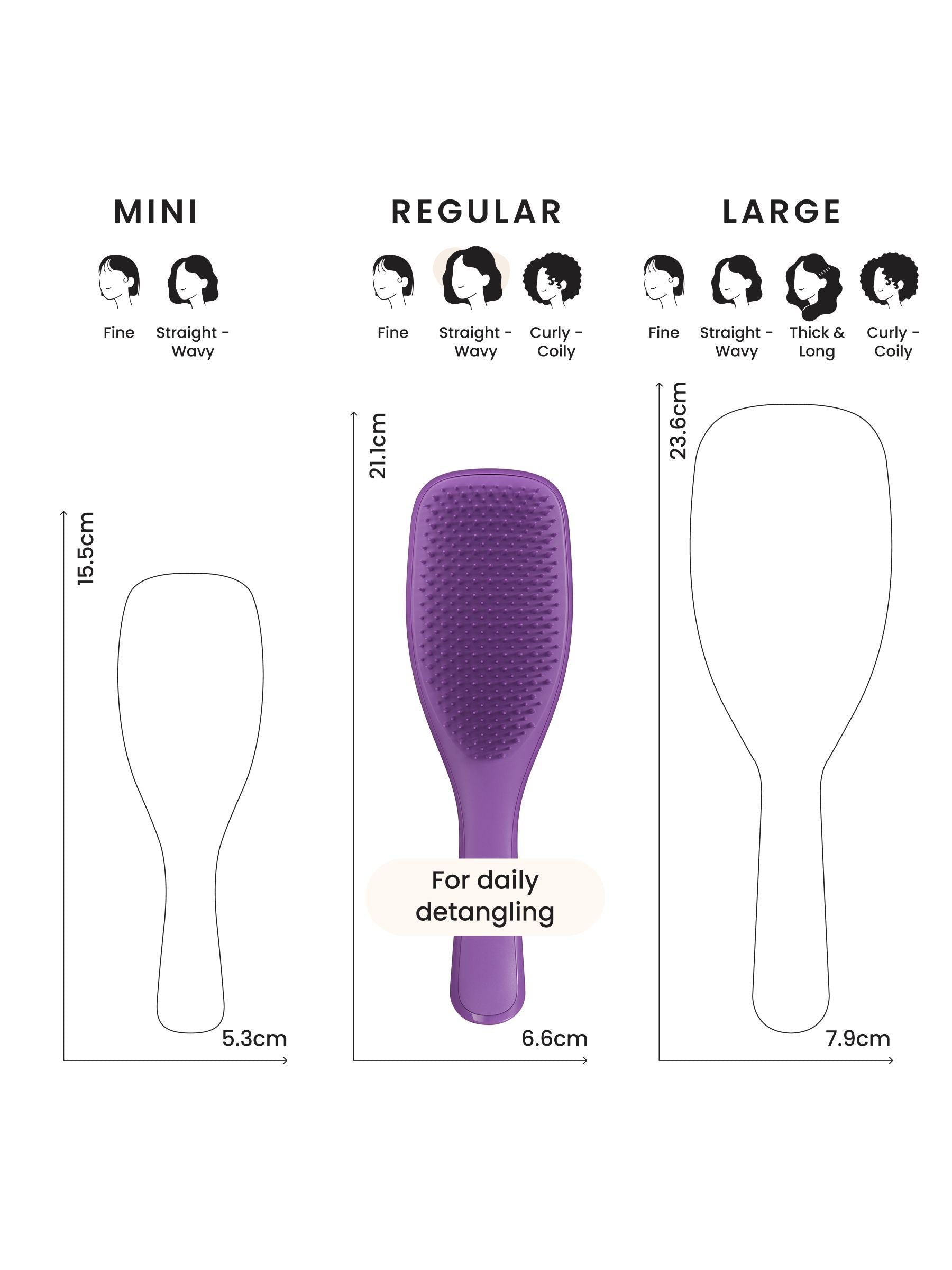 Tangle Teezer Purple detangling hairbrush (British brand)