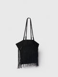 Whistles black crochet fringe bag for women, UK version