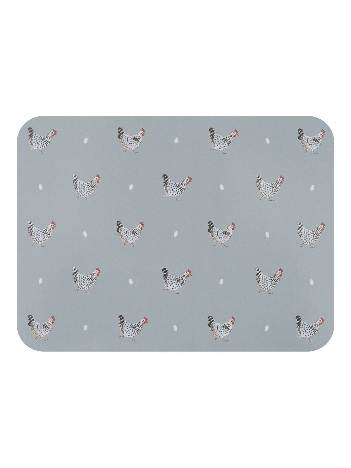 Sophie Allport set of 4 grey chicken placemats - British product