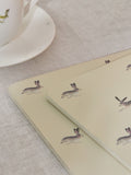 Sophie Allport set of 4 hare placemats, imported from the UK
