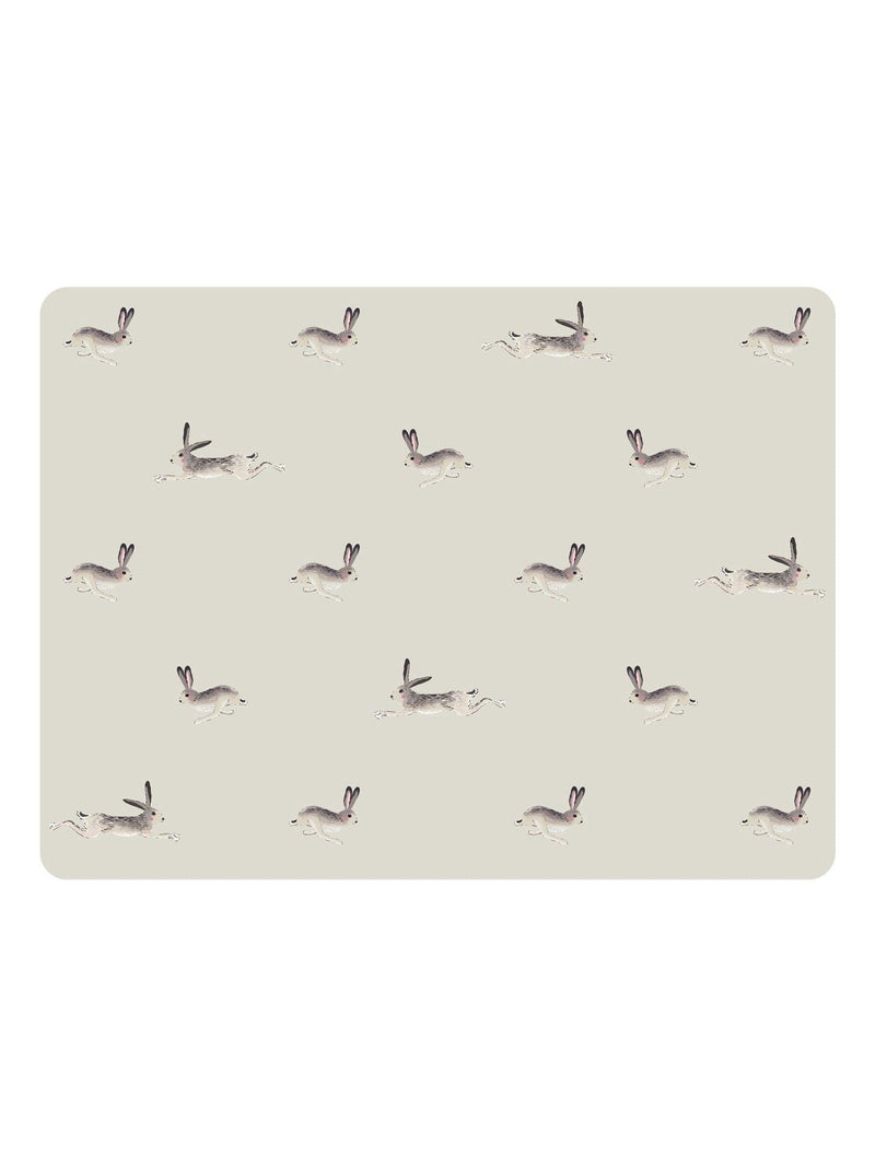 Sophie Allport set of 4 hare placemats, imported from the UK