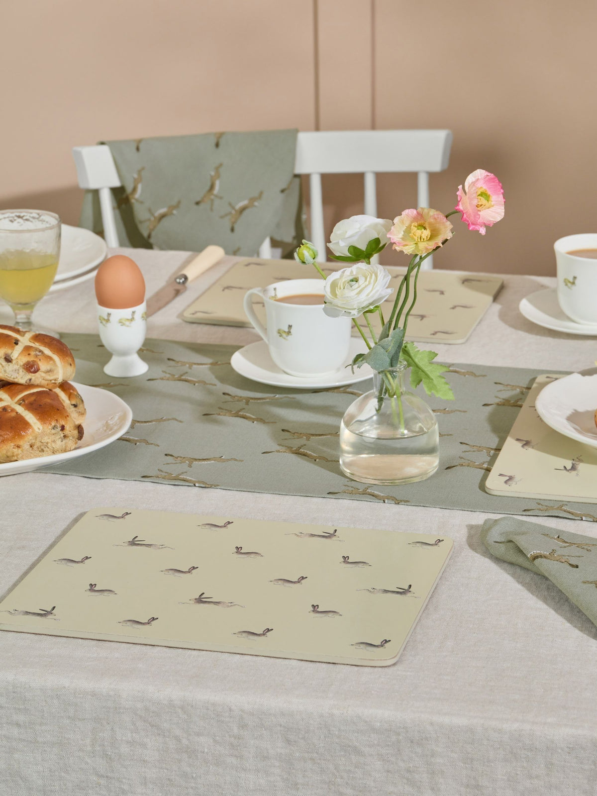 Sophie Allport set of 4 hare placemats, imported from the UK