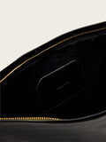 AllSaints Bettina black leather clutch, imported from the UK