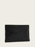 AllSaints black Bettina leather clutch, imported from the UK