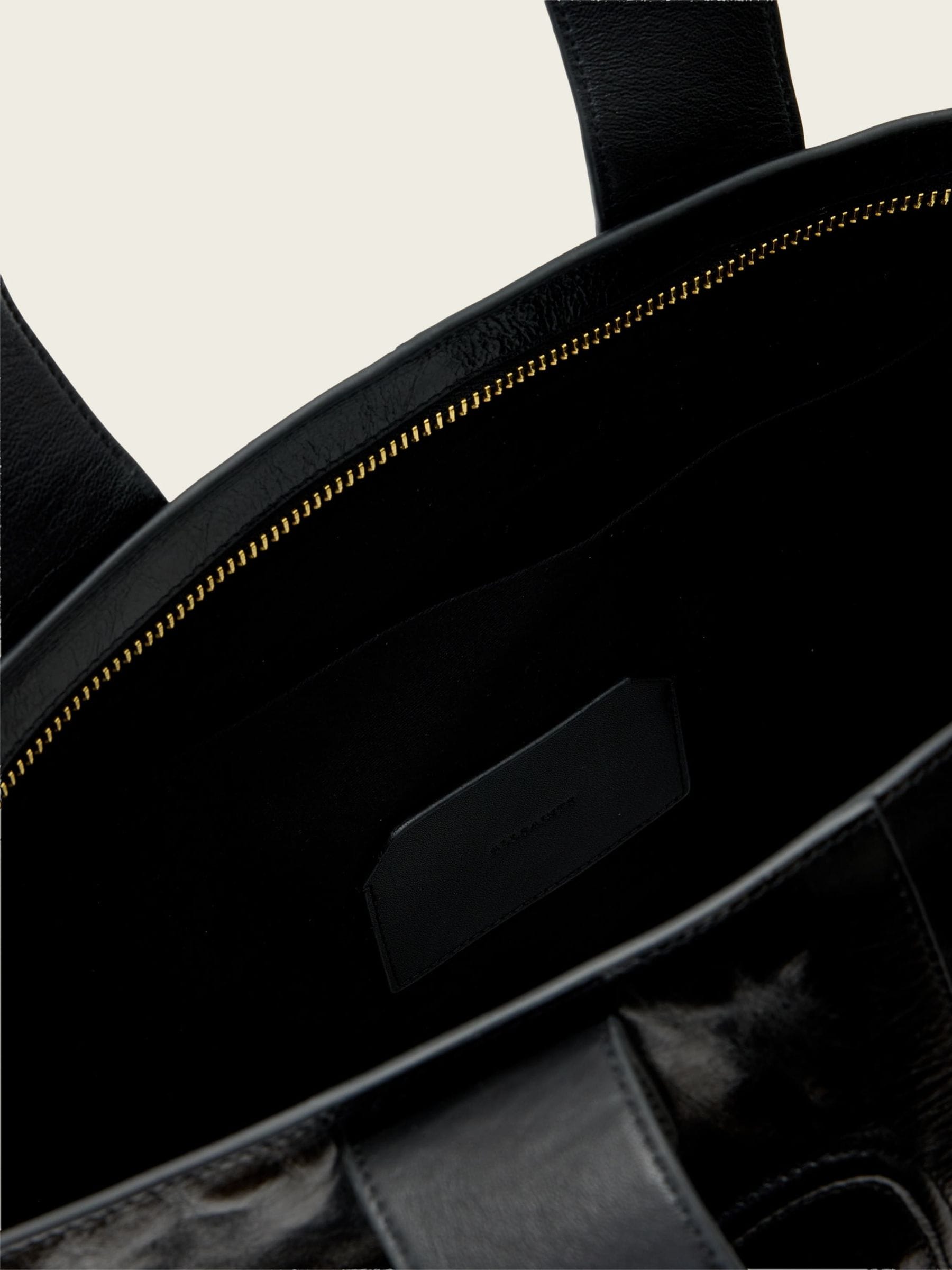 AllSaints Black Jean Rey tote bag leather, UK version