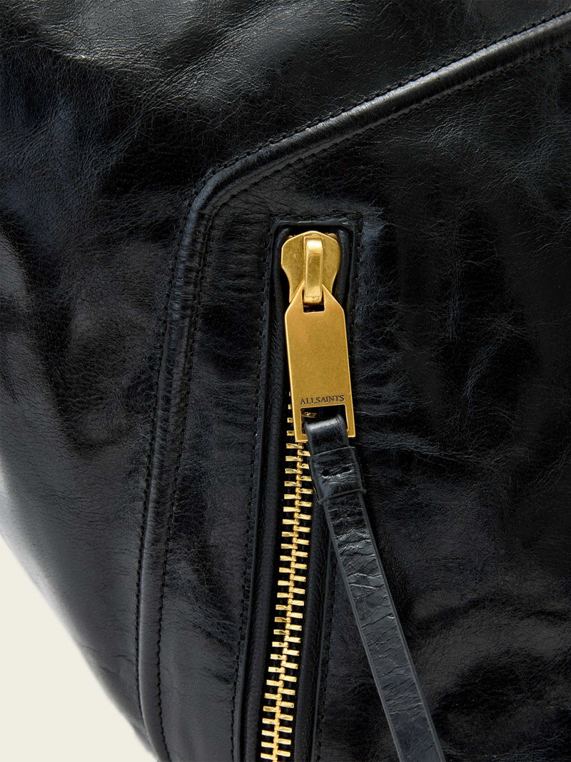 AllSaints Black Jean Rey tote bag leather, UK version