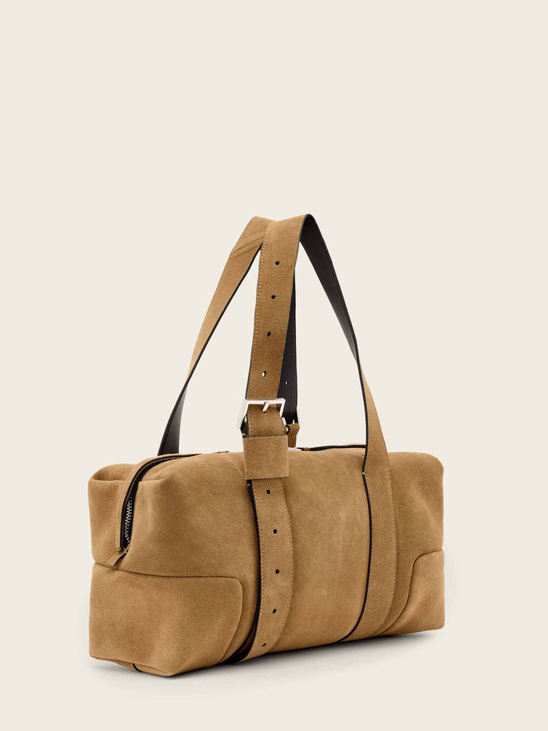AllSaints shoulder bag brown suede, UK version