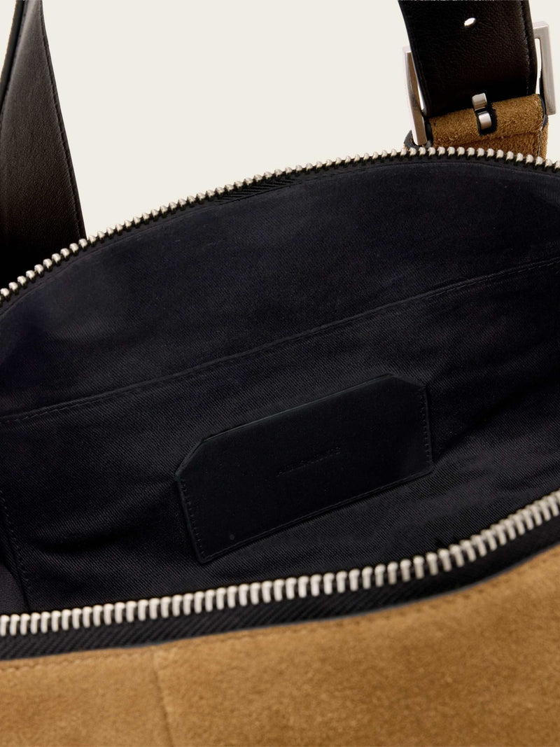 AllSaints shoulder bag brown suede, UK version