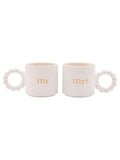 Widdop Mr and Mrs bone china mug set (British brand)