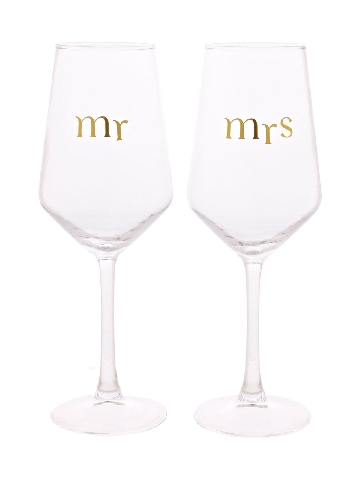 Widdop Mr and Mrs wine glasses set of 2, UK version