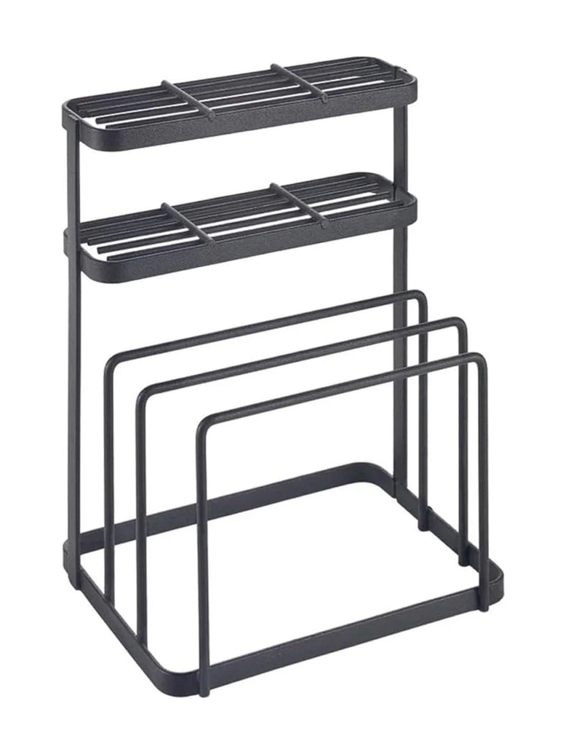 Metaltex Black Tokyo knife and cutting board organiser, imported from the UK