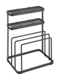 Metaltex Black Tokyo knife and cutting board organiser, imported from the UK