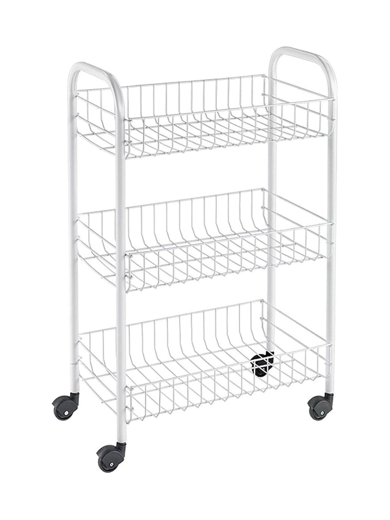 Metaltex White Siena storage rolling cart - British product