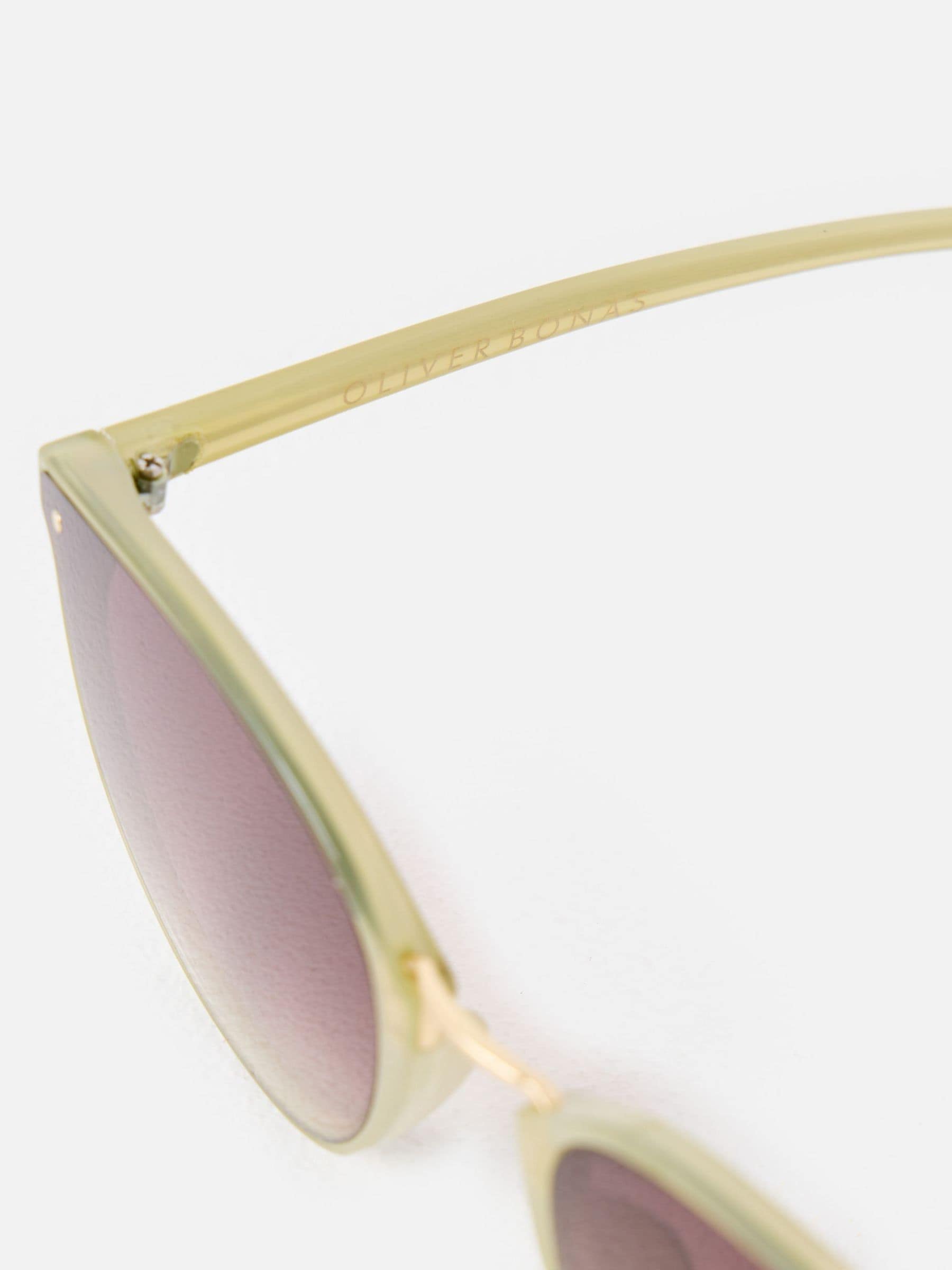 Oliver Bonas golden milky preppy sunglasses, UK version