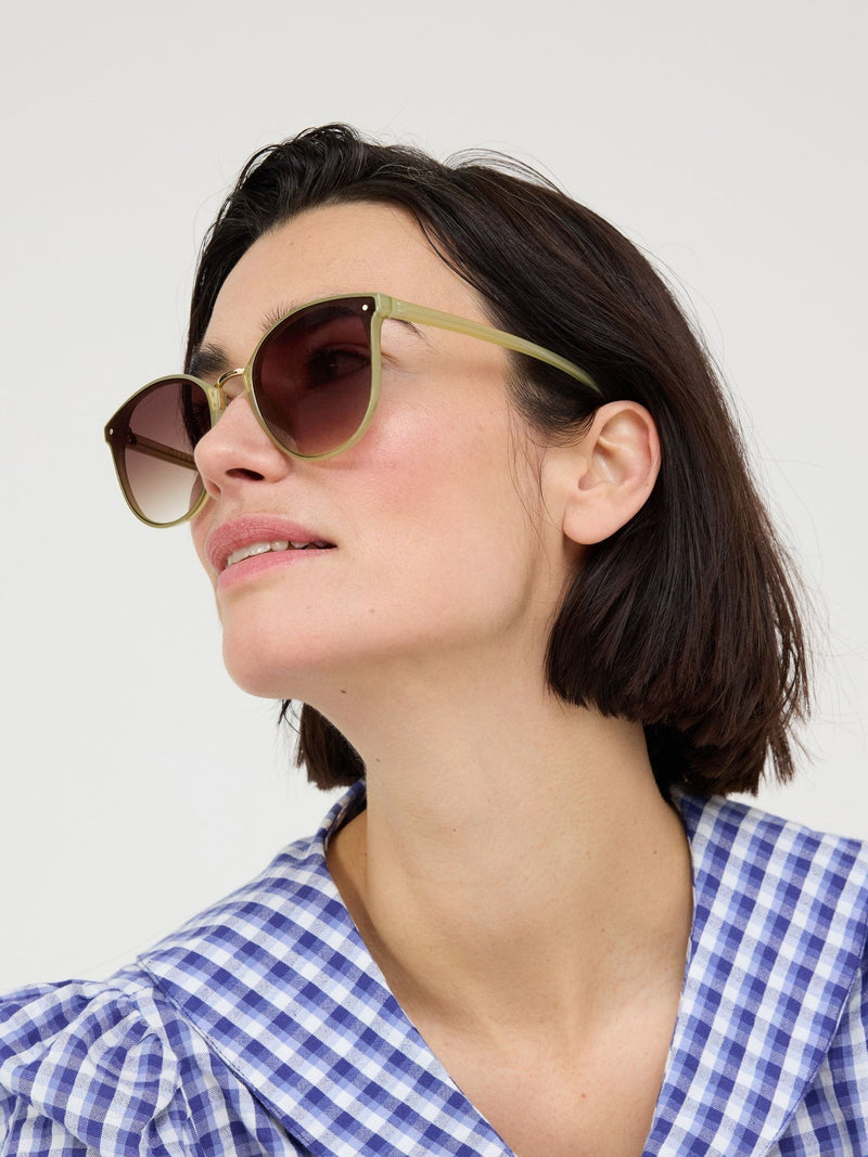 Oliver Bonas golden milky preppy sunglasses, UK version
