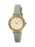 Radley watch with pale gold case and pistachio strap, UK version