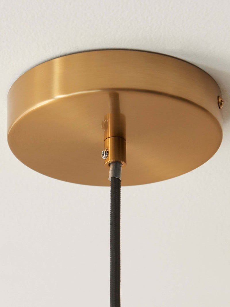 Gallery Home dark brown travertine ceiling pendant light, imported from the UK