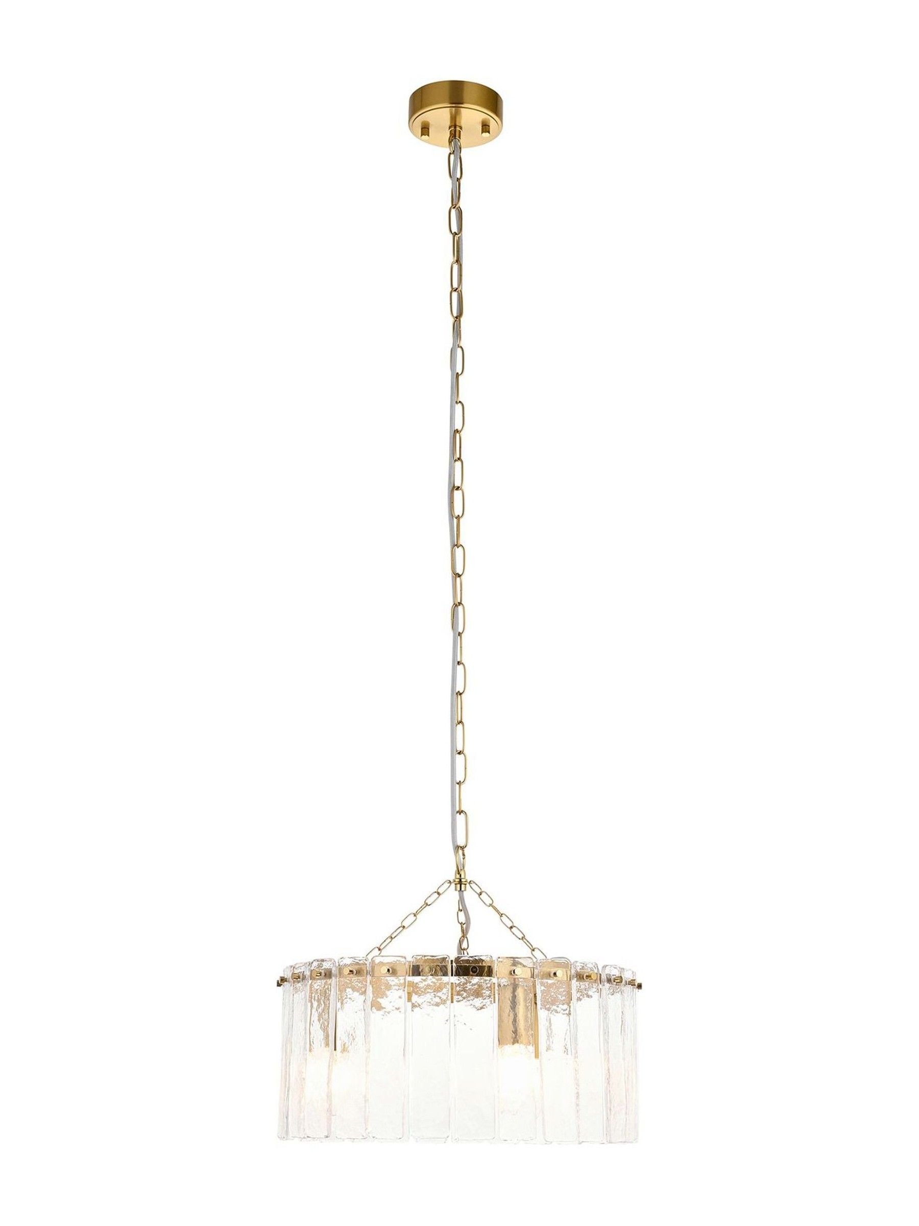 Gallery Home Aged Brass Kara 3 pendant light (British brand)