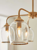 Gallery Home Aged Brass Ashton 5 ceiling pendant light, imported from the UK