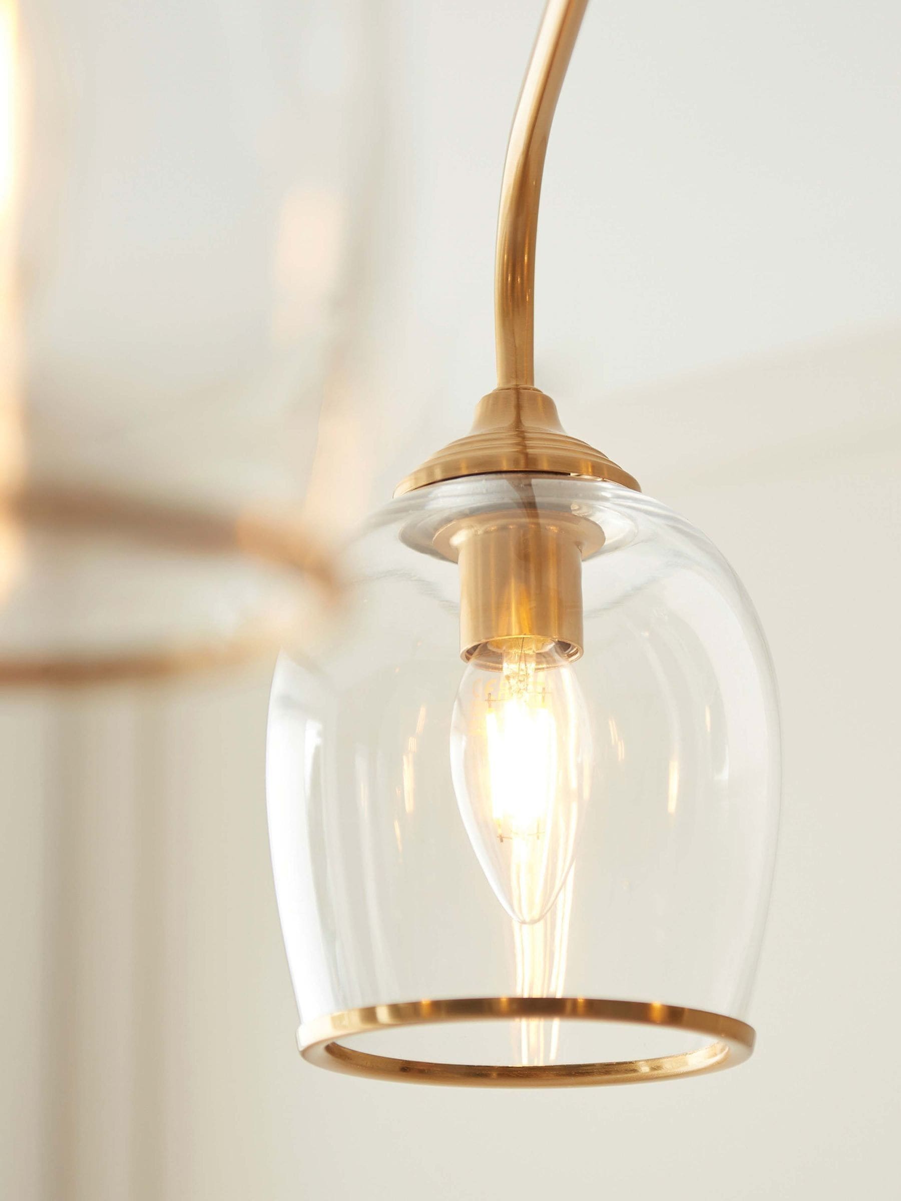 Gallery Home Aged Brass Ashton 5 ceiling pendant light, imported from the UK