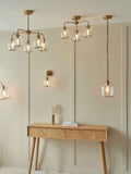 Gallery Home Aged Brass Ashton 5 ceiling pendant light, imported from the UK
