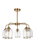 Gallery Home Aged Brass Ashton 5 ceiling pendant light, imported from the UK