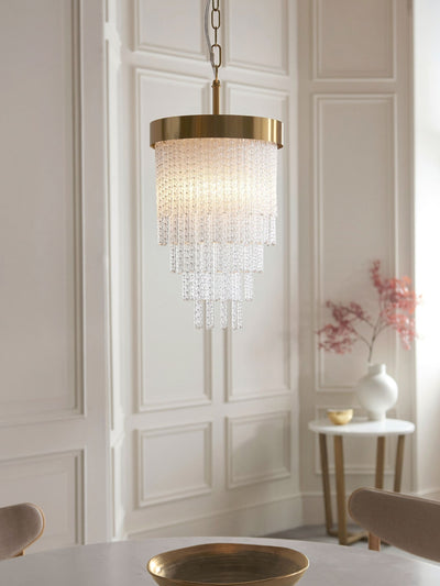 Next Gallery Home Aged Brass Anita 1 Ceiling Pendant Light- Buy online at McGrocer