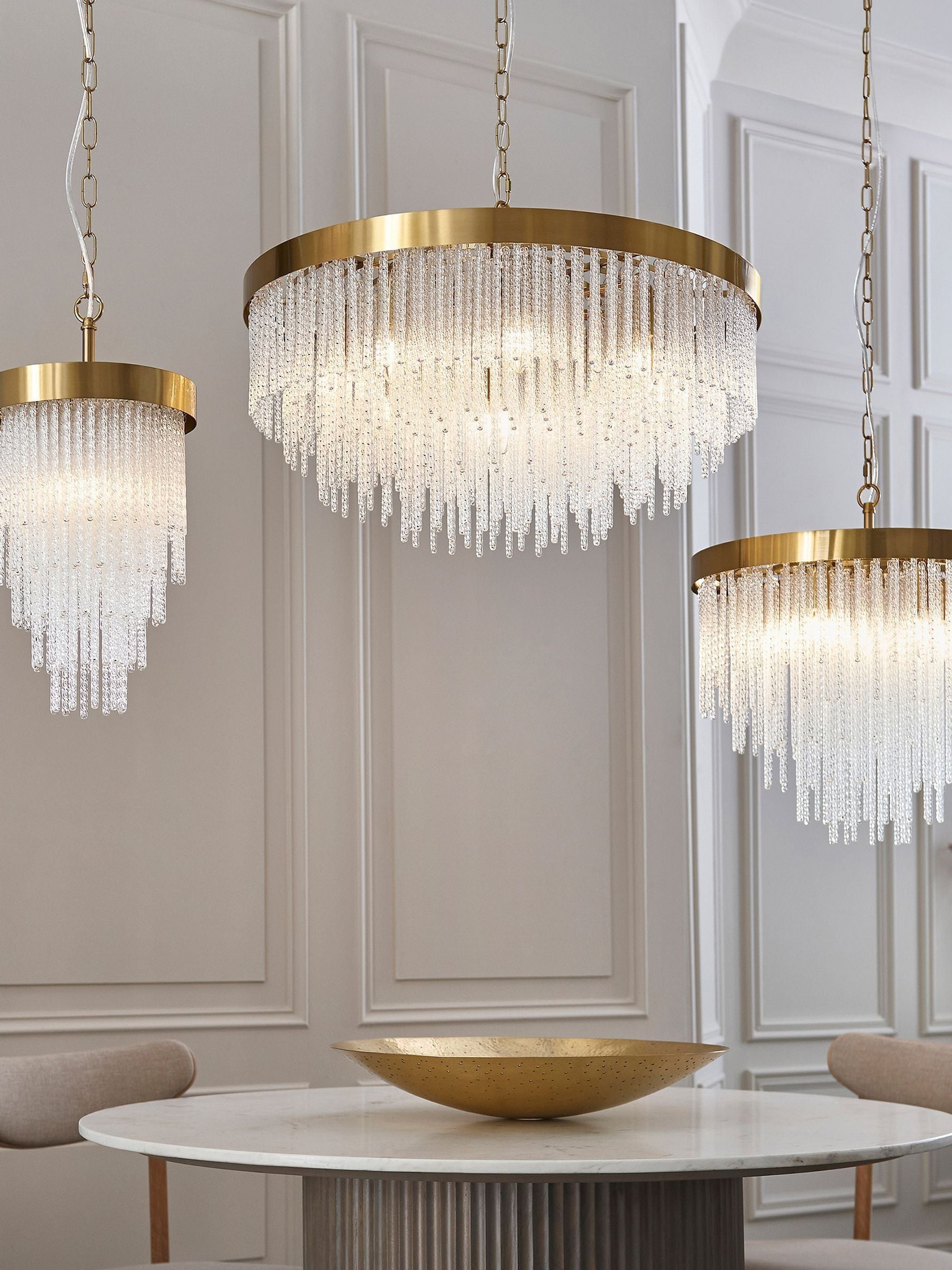 Gallery Home aged brass Anita pendant light - British product