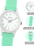 Tikkers green aqua silicone strap watch for kids, UK version