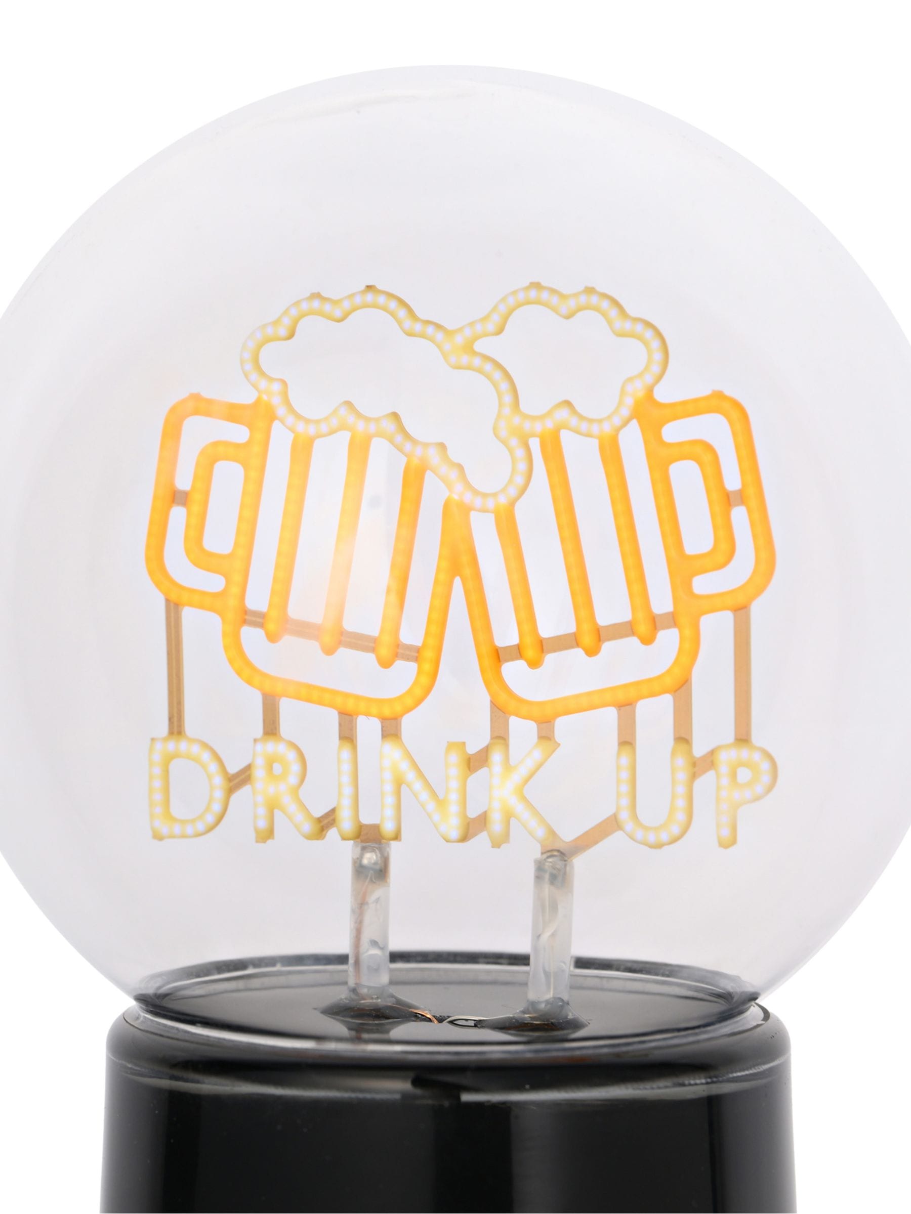 Widdop black LED neon lamp with drink up design, UK version