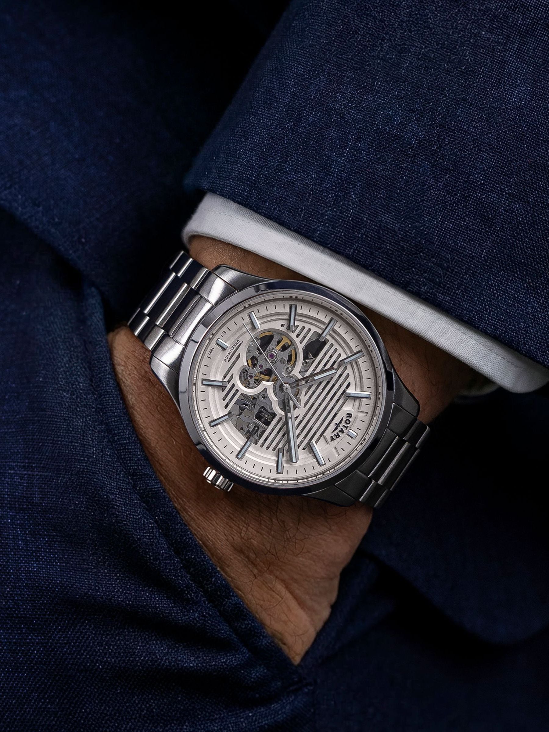 Rotary automatic watch Greenwich Skeleton, UK version