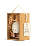 Widdop Cream Love Bell ceramic hanging bell with heart charm, UK version