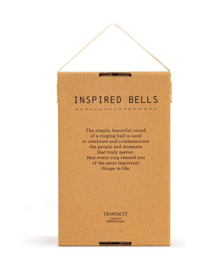 Widdop Cream Love Bell ceramic hanging bell with heart charm, UK version