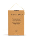 Widdop Cream Love Bell ceramic hanging bell with heart charm, UK version