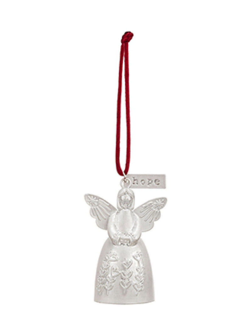 Widdop Hope Angel Bell metal ornament mini, imported from the UK