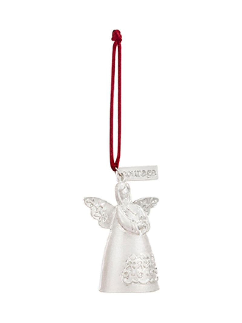Widdop silver courage mini angel ornament 8cm (British brand)
