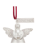 Widdop silver courage mini angel ornament 8cm (British brand)