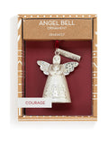 Widdop silver courage mini angel ornament 8cm (British brand)
