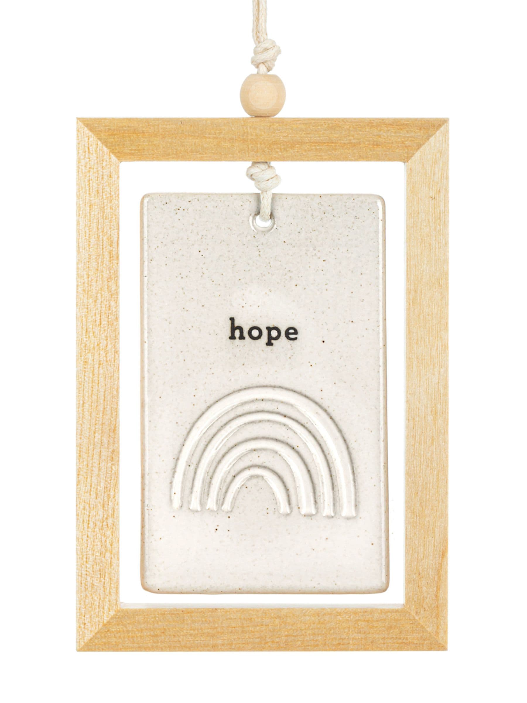 Widdop Stone hope plaque ceramic tile wooden frame (British brand)