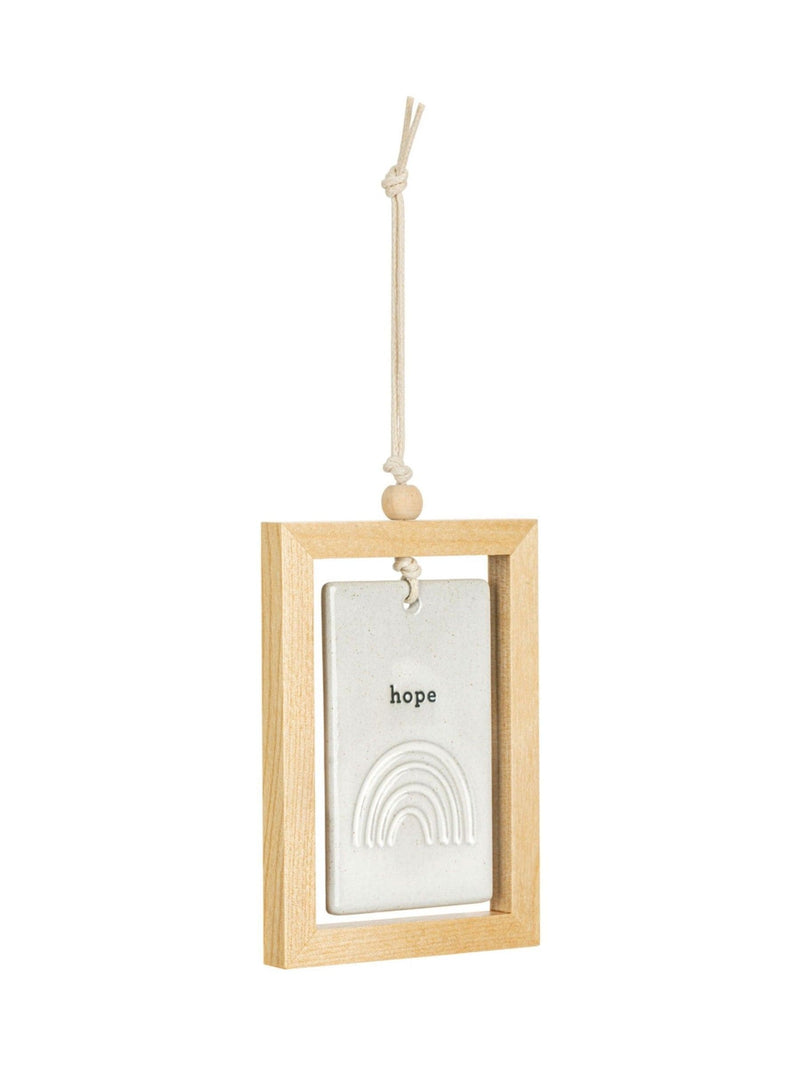 Widdop Stone hope plaque ceramic tile wooden frame (British brand)