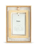 Widdop Stone hope plaque ceramic tile wooden frame (British brand)