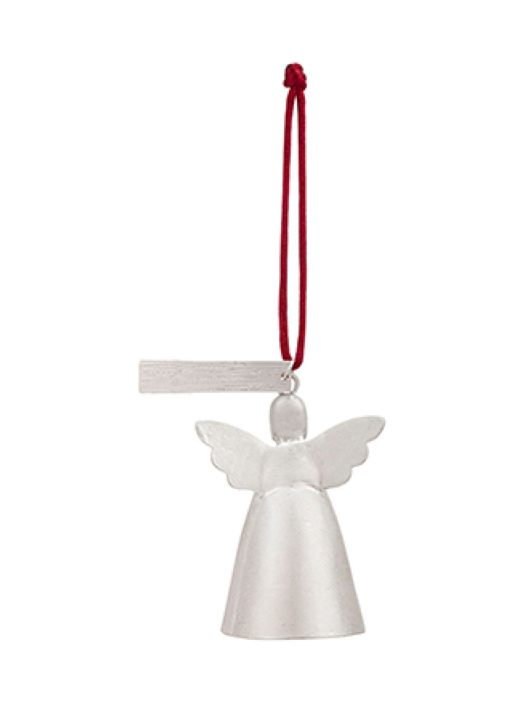 Widdop silver mini angel bell ornament 8cm - British product