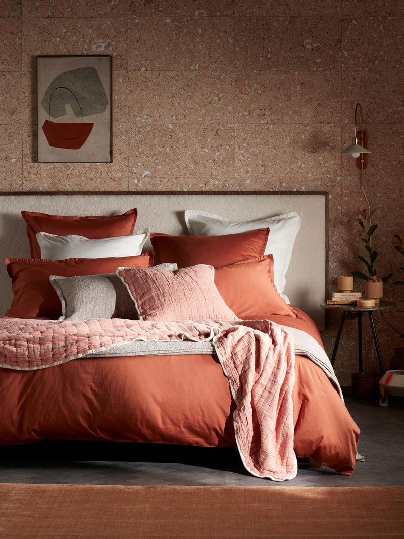 Secret Linen Store Spice Vivienne quilted throw (British brand)