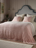 Secret Linen Store Blush Pink Vivienne Quilted Cushion Cover