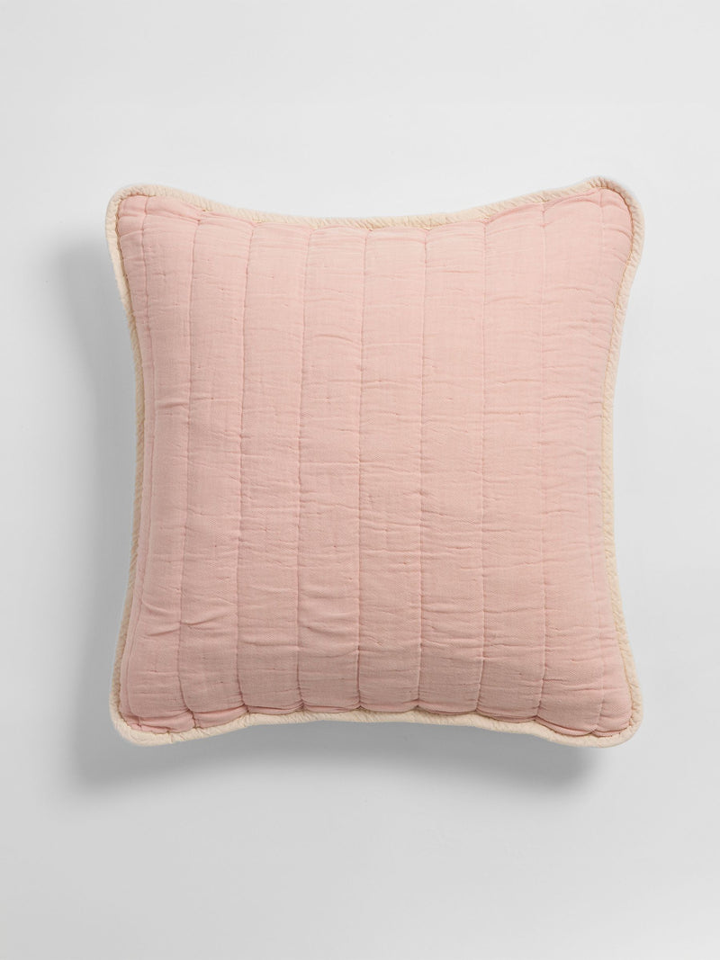 Secret Linen Store Blush Pink Vivienne Quilted Cushion Cover